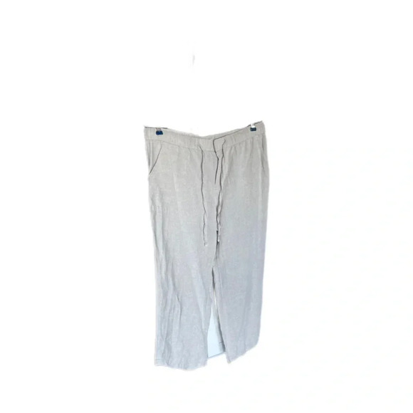 Liz Claiborne Linen Cotton Cropped Comfortable Pants Petite Medium - Picture 3 of 12